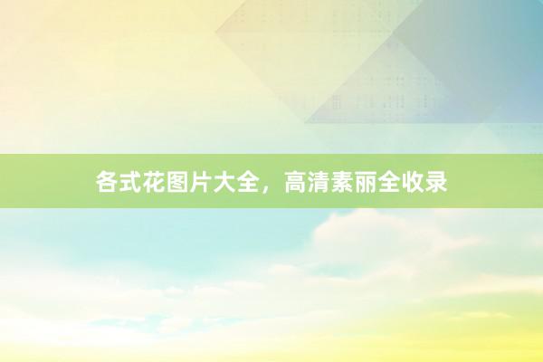 各式花图片大全，高清素丽全收录